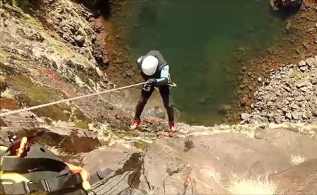 Canyoning Lajeado, Risco Wasserfall